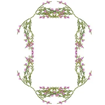 Frame with heather Stock Illustration