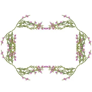 Frame with heather Stock Illustration