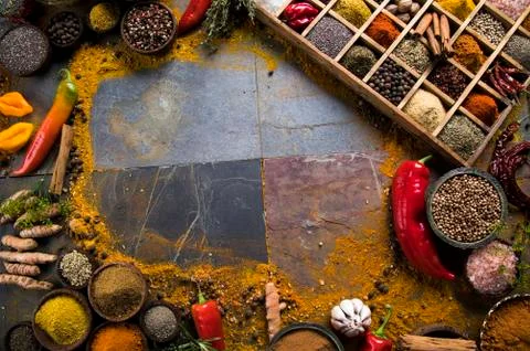 Frame, Hot spices Free Stock Photos