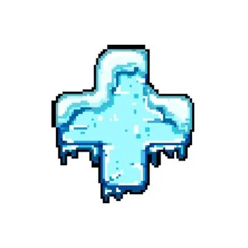 Frame ice game button pixel art vector illustration Illustrazione stock