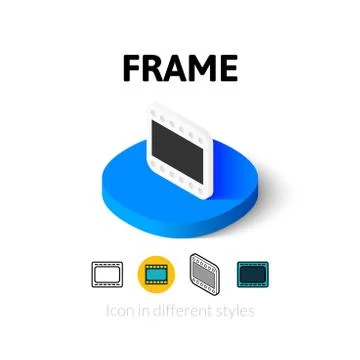 Frame icon in different style Stock Illustration