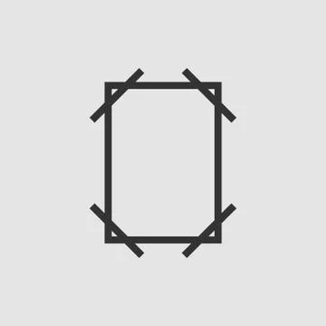 Frame icon flat. Stock Illustration