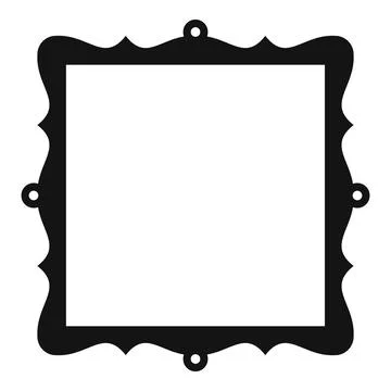 Frame icon simple vector. Picture photo Stock Illustration