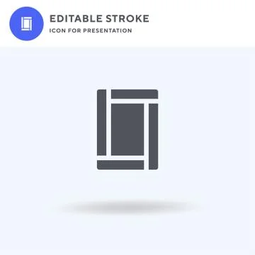 Frame icon vector, filled flat sign, solid pictogram isolated on white, logo  Stock Illustration