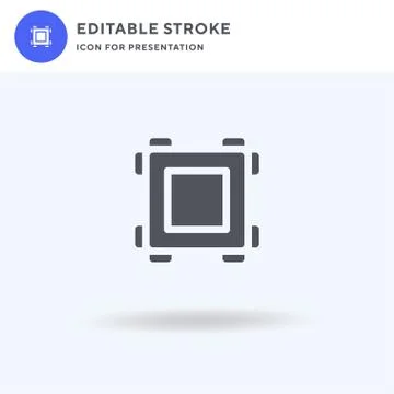 Frame icon vector, filled flat sign, solid pictogram isolated on white, logo  Stock Illustration