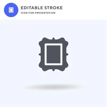 Frame icon vector, filled flat sign, solid pictogram isolated on white, logo  イラスト素材