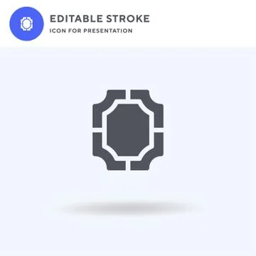 Frame icon vector, filled flat sign, solid pictogram isolated on white, logo  Stock Illustration