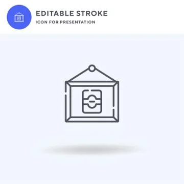 Frame icon vector, filled flat sign, solid pictogram isolated on white, logo  Stock Illustration