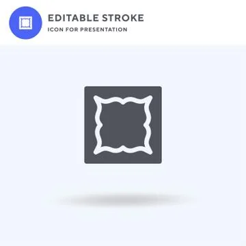 Frame icon vector, filled flat sign, solid pictogram isolated on white, logo  Stock Illustration