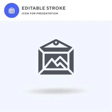 Frame icon vector, filled flat sign, solid pictogram isolated on white, logo Stock Illustration