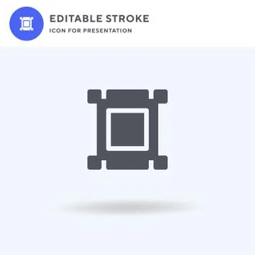 Frame icon vector, filled flat sign, solid pictogram isolated on white, logo Stock Illustration