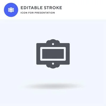 Frame icon vector, filled flat sign, solid pictogram isolated on white, logo Stock Illustration