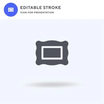 Frame icon vector, filled flat sign, solid pictogram isolated on white, logo Stock Illustration