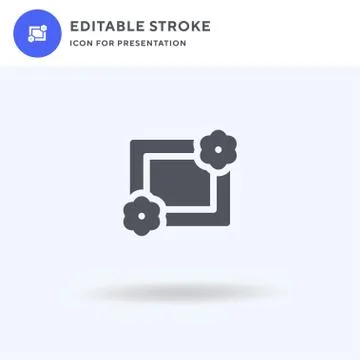 Frame icon vector, filled flat sign, solid pictogram isolated on white, logo イラスト素材