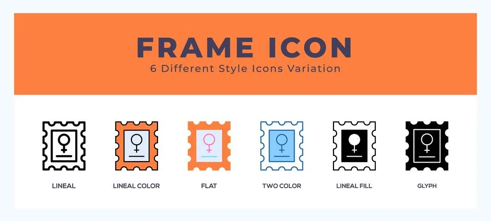 Frame icons set of simple vector illustration. Stock Illustration