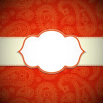 Frame in the Indian style Stock Illustration