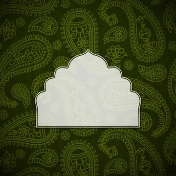 Frame in the Indian style Stock Illustration
