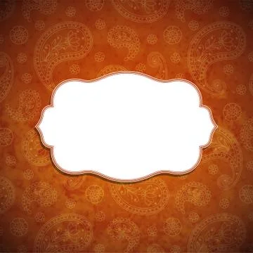 Frame in the Indian style Stock Illustration