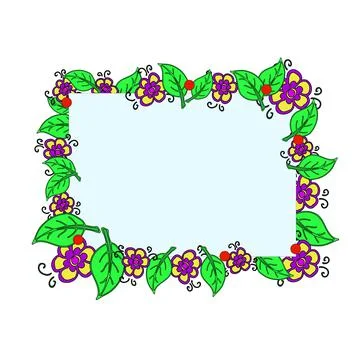 Frame for invitation to wedding Stock Illustration
