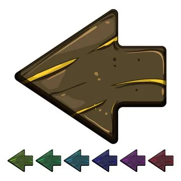 Frame lava game button cartoon vector graphic イラスト素材
