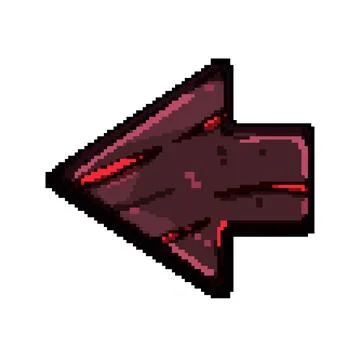 Frame lava game button pixel art vector illustration Stock Illustration