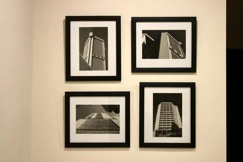 Frame layout on interior wall 写真素材