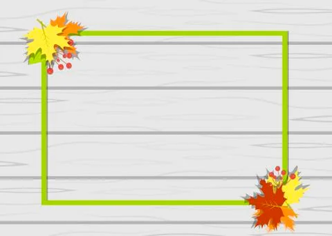 Frame leaves autumn tree vector Illustrazione stock