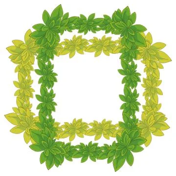 Frame of leaves Stock Illustration