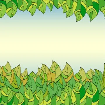 Frame of leaves Stock Illustration