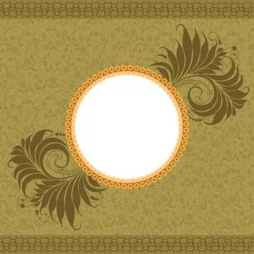 Frame with leaves Stock Illustration