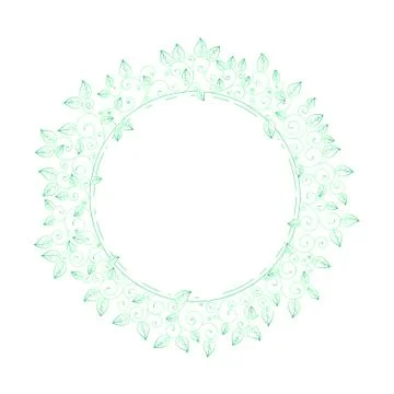 Frame with leaves Stock Illustration