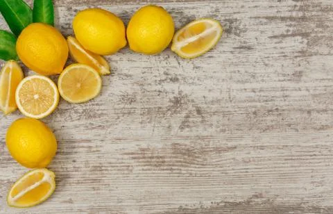 Frame from lemons Stock Photos