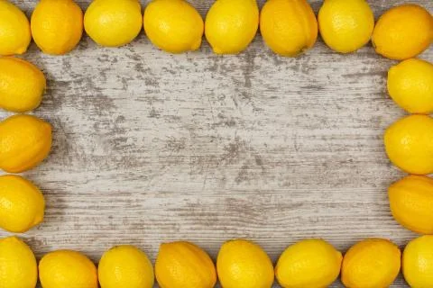 Frame from lemons Stock Photos