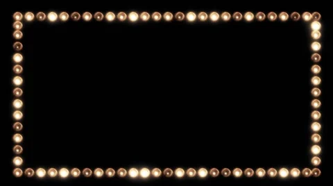 Frame of Light Bulbs for a Film Border Stock Video | Pond5