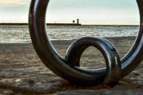Frame with lighthouse in the background 2 Stock Photos