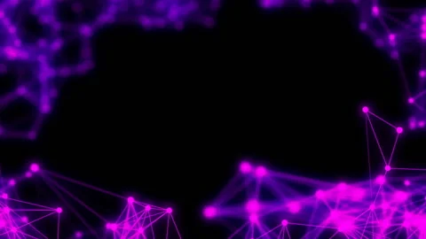 Frame of lines and points. Element of the cluster. Depth of field. Pleasantly Stock Footage 88214313