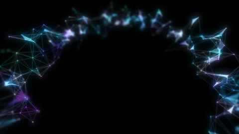 Frame of lines and points. Element of the cluster. Depth of field. Pleasantly Stock Footage 112227767