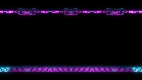 Frame, long rectangular horizontal decorated, pink lines of lightening and .. Vídeos de archivo 270317332