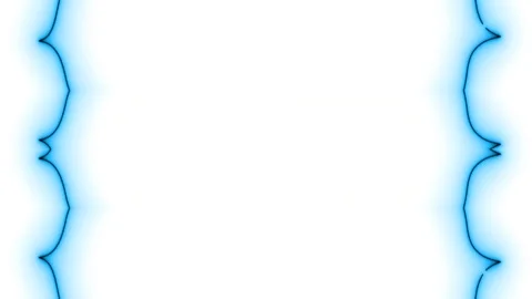 Frame, long rectangular slightly wavy vertical, water blue lines of neon li.. Stock Footage 270317625