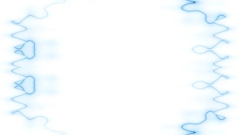 Frame, long rectangular vertical decorated, forming a square, water blue li.. Stock Footage 270316234