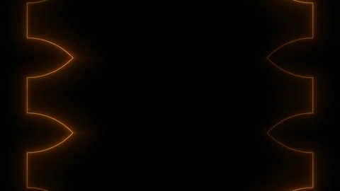 Frame, long rectangular vertical decorated, forming a puzzle, fiery orange .. Stock Footage 270317553