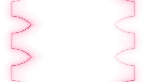 Frame, long rectangular vertical decorated, forming a puzzle, red lines of .. Stock Footage 270317687