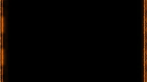 Frame, long rectangular vertical fiery orange lines of lightening and darke.. 스톡 동영상 270317500