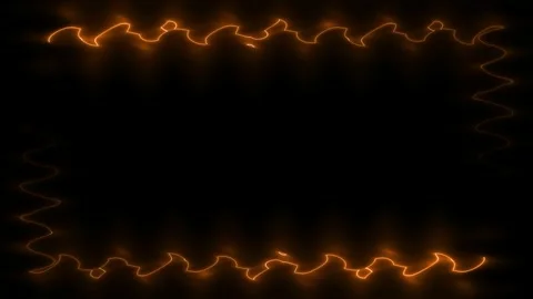 Frame, long wavy rectangular horizontal patterns - top - bottom, fiery oran.. 스톡 동영상 270316285