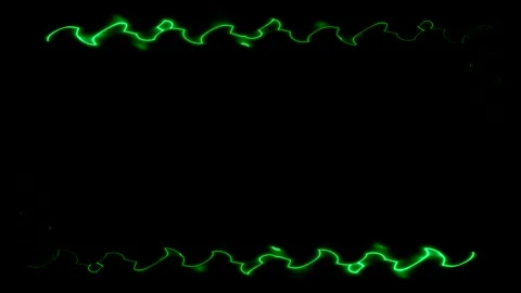 Frame, long wavy rectangular horizontal patterns - top - bottom, green clos.. 動画素材 270316368