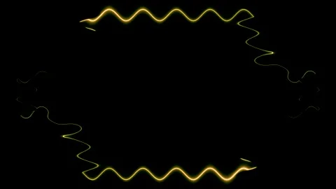 Frame, long wavy rectangular horizontal decorated, golden closed rhombus li.. Stock Footage 270316386