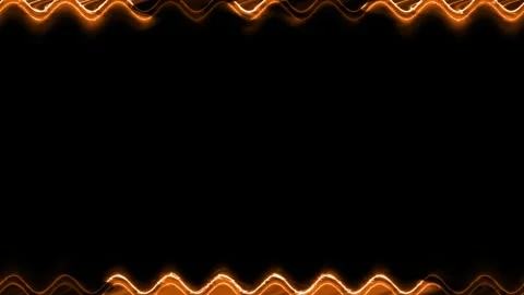 Frame, long wavy rectangular horizontal fiery, orange lines of lightening a.. Stockbeeldmateriaal 270317708