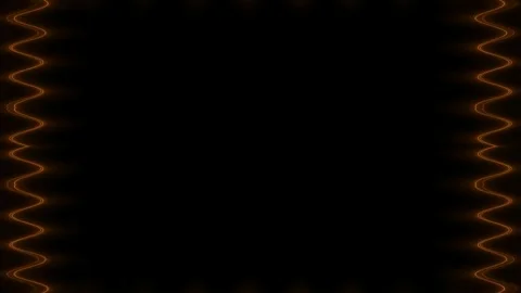 Frame, long wavy rectangular vertical laser interpenetrating, orange, gold .. Stock Footage 270317957