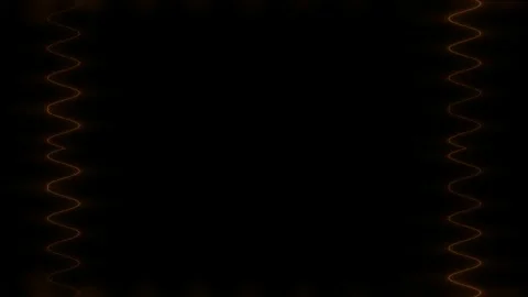 Frame, long wavy rectangular vertical decorated, orange, gold lines of ligh.. Stock Footage 270317968