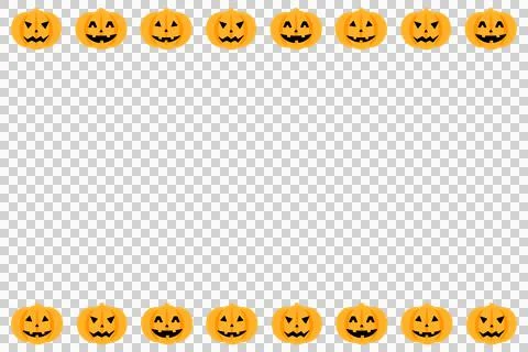 A frame with lots of Halloween pumpkins Stock Illustration